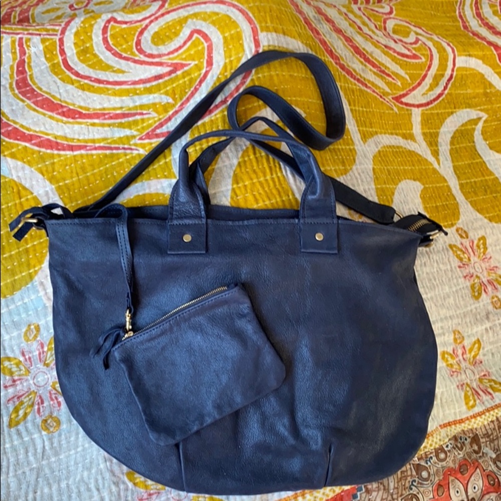 Clare Vivier Clare V navy crossbody tote